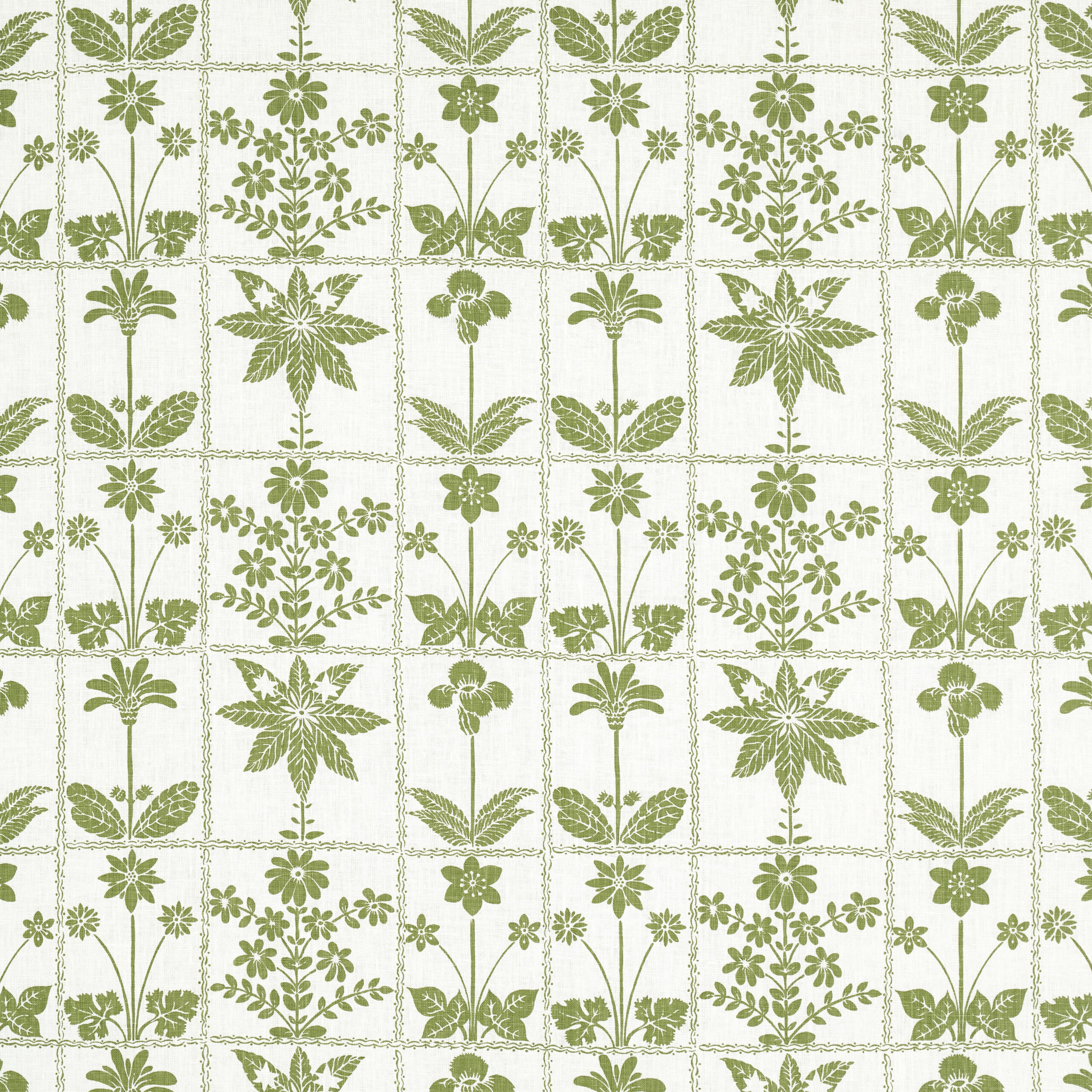 Schumacher Georgia Wildflowers in Leaf, from the Folly Cove collection