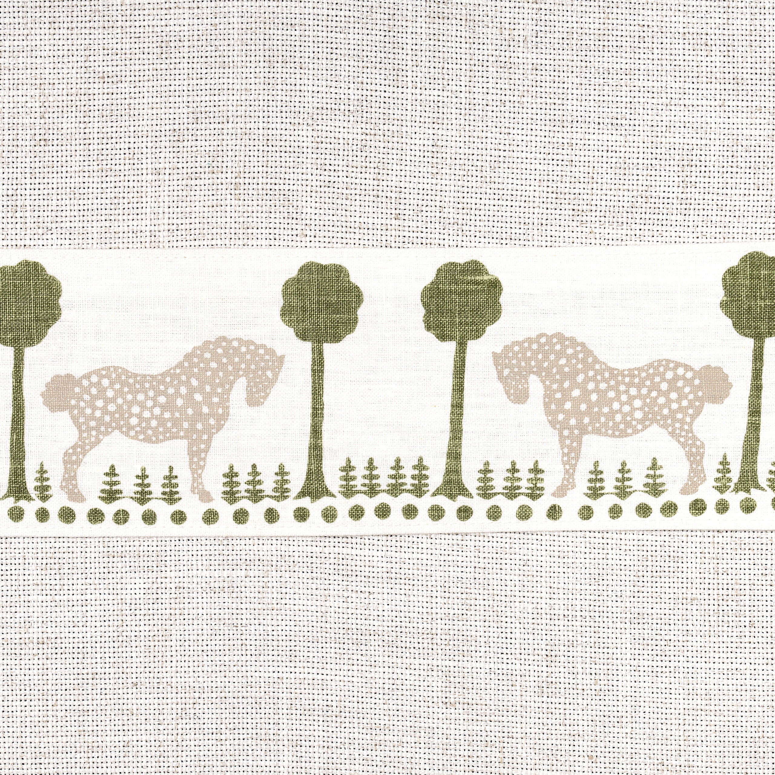 Schumacher Polka Dot Pony Tape in Olive, from the Folly Cove collection