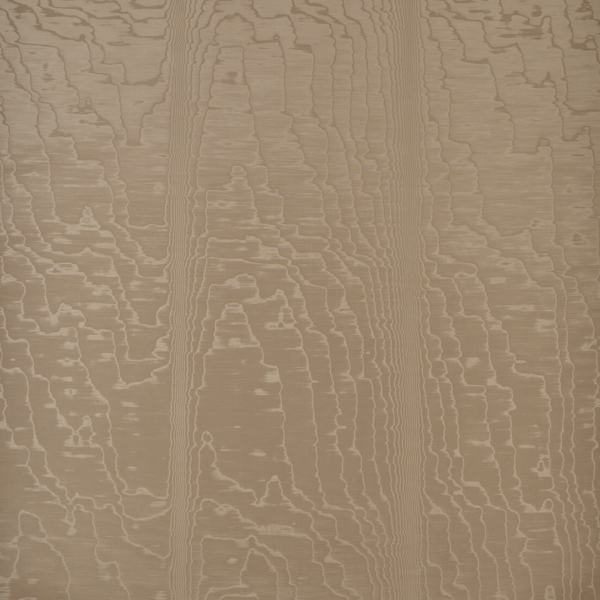 Schumacher Moire Wallcovering in Fawn