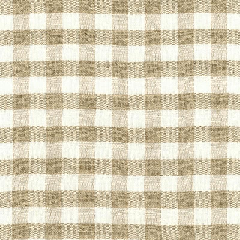 Schumacher Sidney Check Linen Sheer