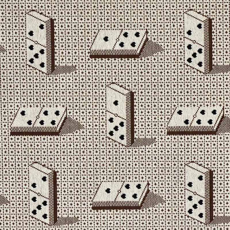 Schumacher Domino Epingle in Brown