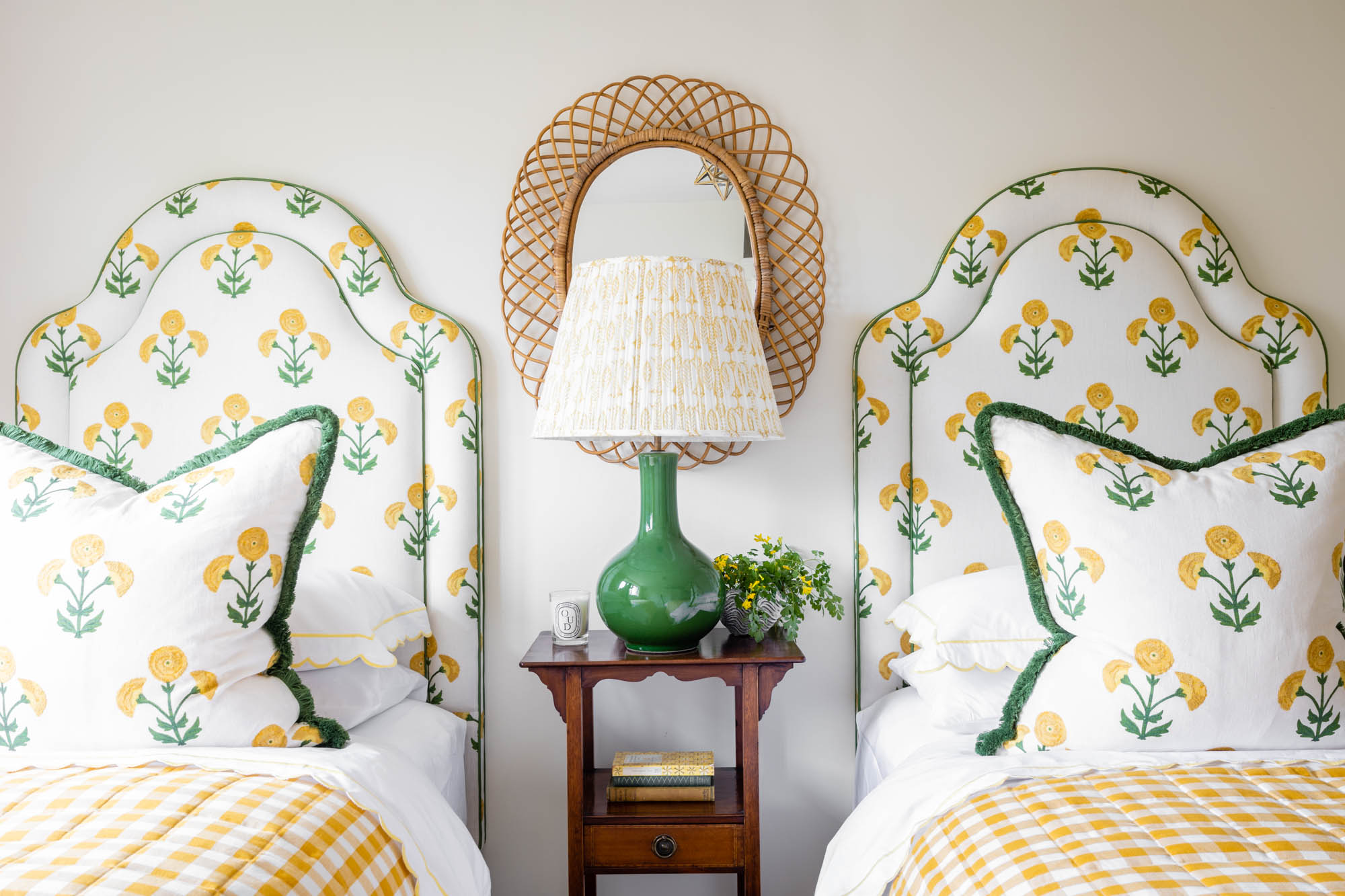 Schumacher's Saranda Flower Embroidery. Design by Sean Symington Design