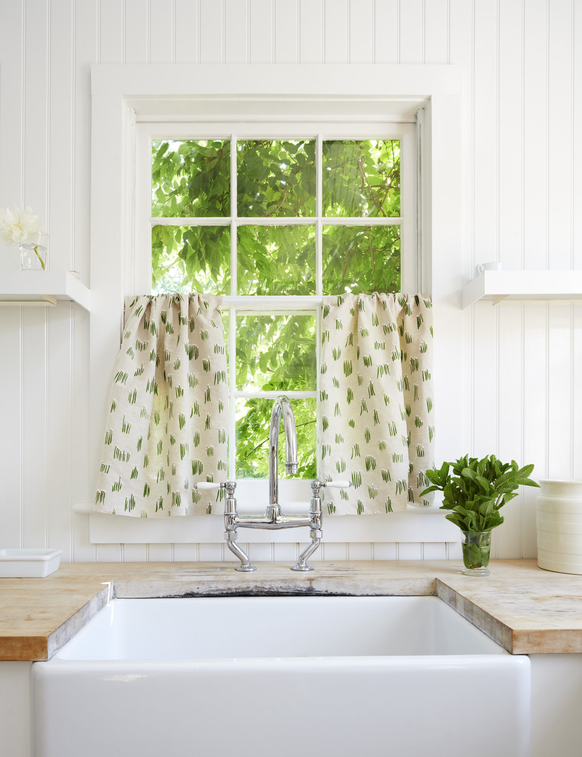 Schumacher's Meadow Button Hand Embroidery by Studio Bon.