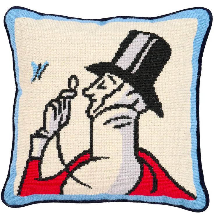 Schumacher's Eustace Needlepoint Pillow