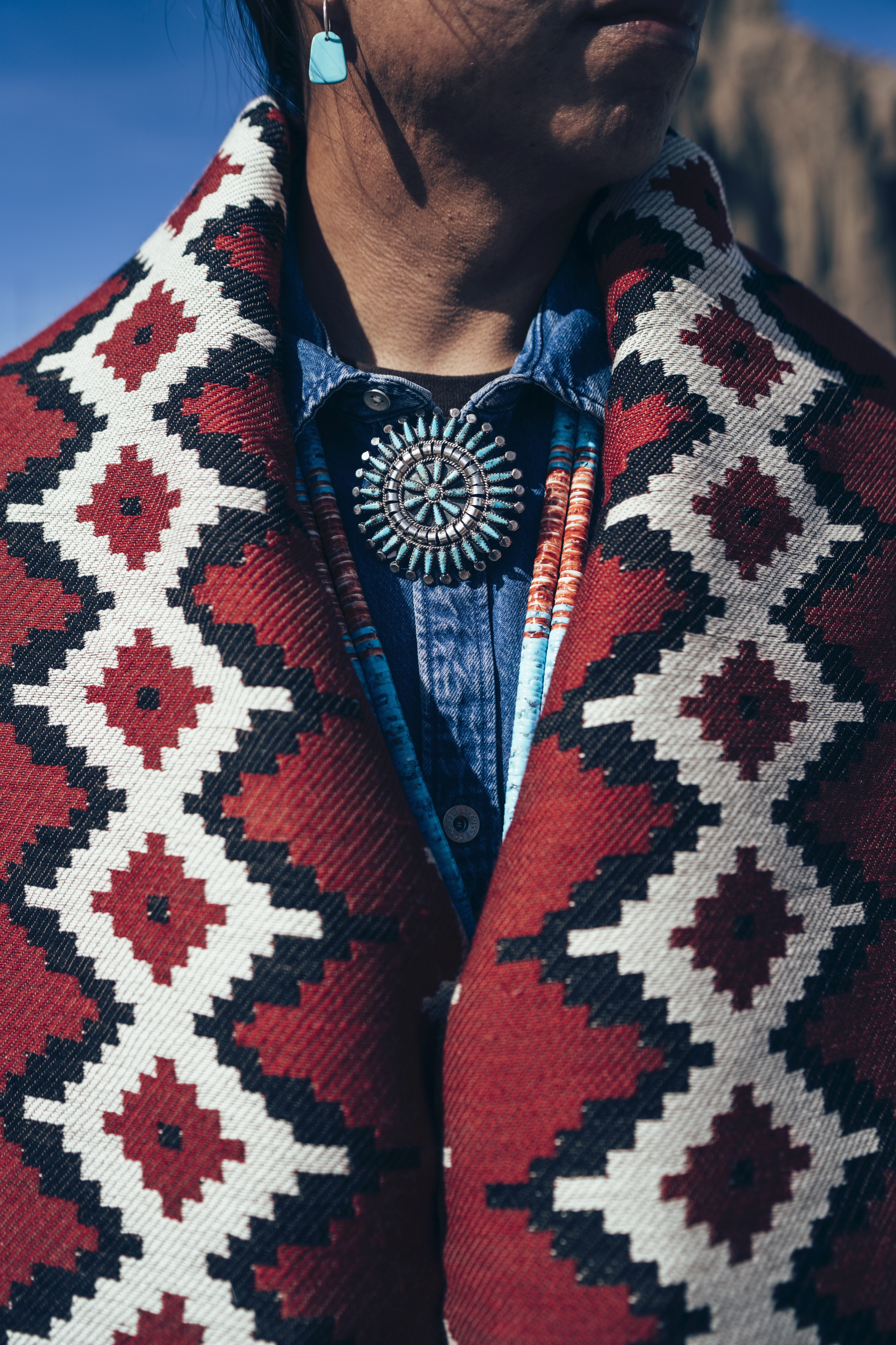 Pathway fabric in Red by Kevin Aspaas for Schumacher