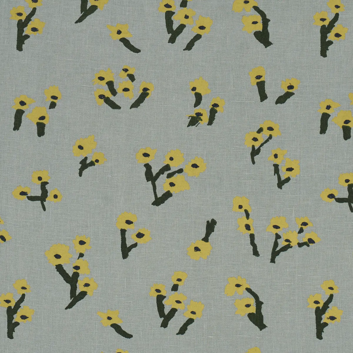 Rosie Posy fabric in Sky by Caroline Z Hurley for Schumacher